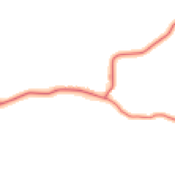 Daytime road noise heatmap for DL12 9EU