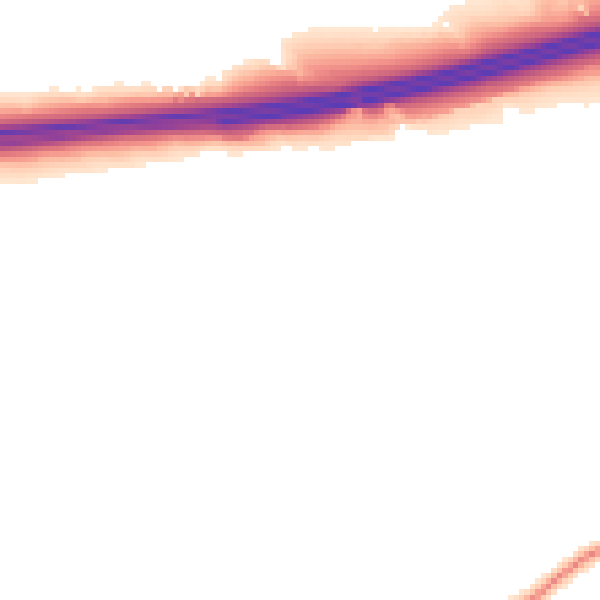 Daytime road noise heatmap for DL12 9NA