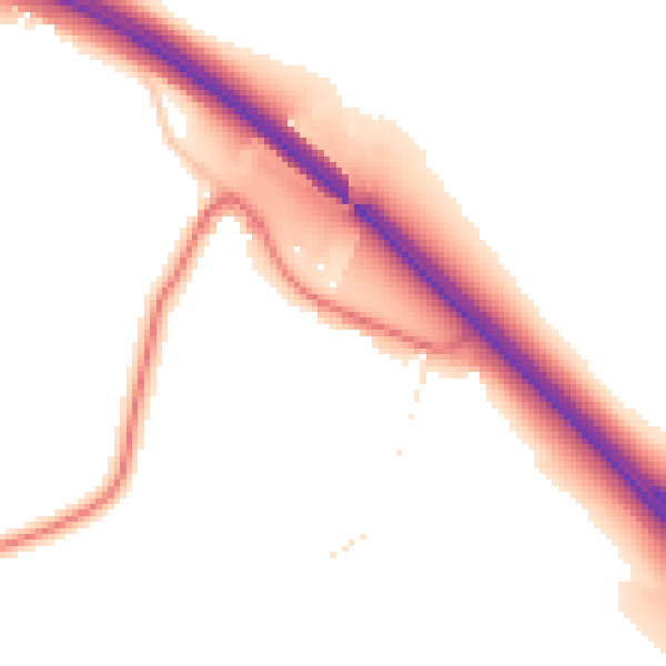 Daytime road noise heatmap for DL12 9SD