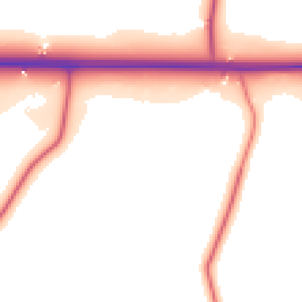 Daytime road noise heatmap for DL12 9SJ