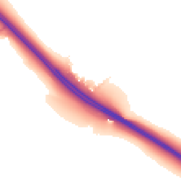 Daytime road noise heatmap for DL12 9TY