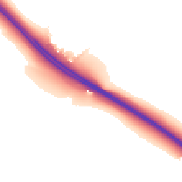 Daytime road noise heatmap for DL12 9TZ