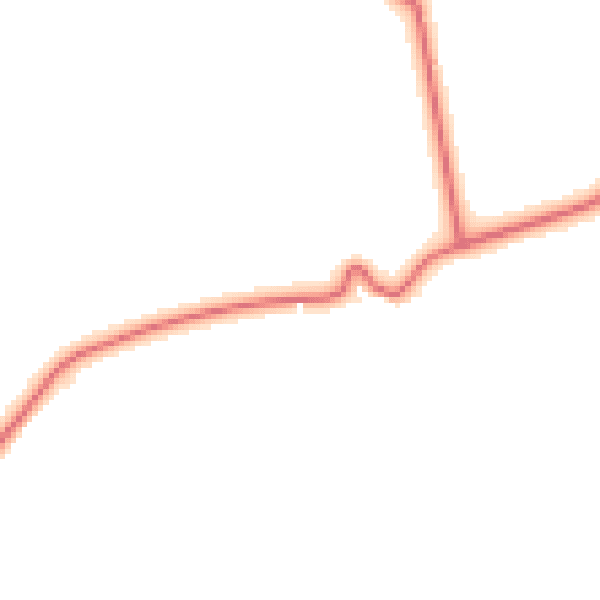 Daytime road noise heatmap for DL12 9UU