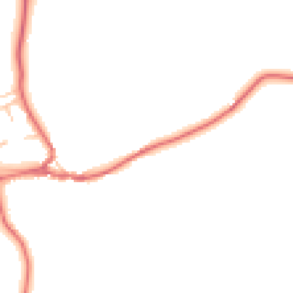 Daytime road noise heatmap for DL14 0AJ