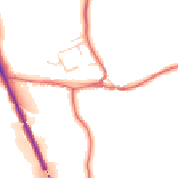 Daytime road noise heatmap for DL14 0AS