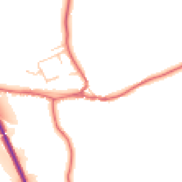 Daytime road noise heatmap for DL14 0AW