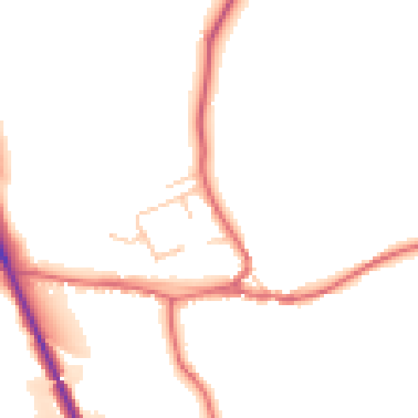 Daytime road noise heatmap for DL14 0BD