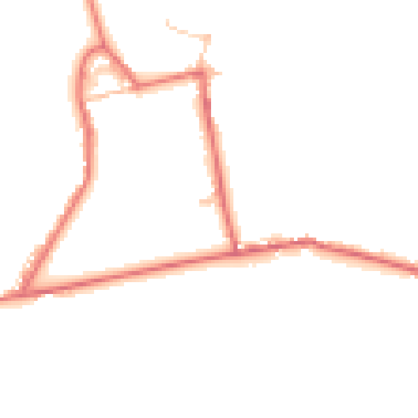 Daytime road noise heatmap for DL14 0DL