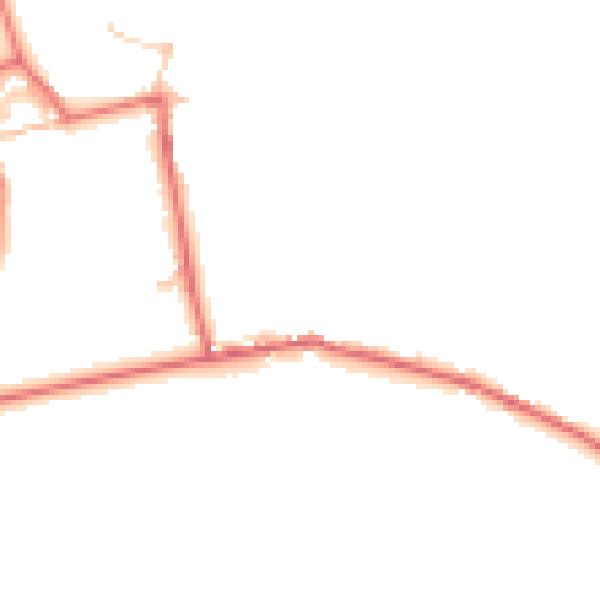 Daytime road noise heatmap for DL14 0DT