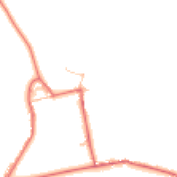 Daytime road noise heatmap for DL14 0DW