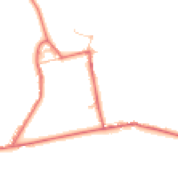 Daytime road noise heatmap for DL14 0DX