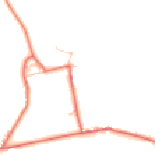 Daytime road noise heatmap for DL14 0DZ