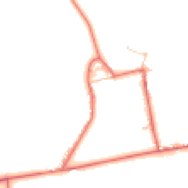 Daytime road noise heatmap for DL14 0EL