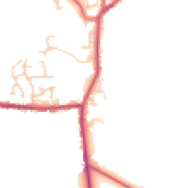 Daytime road noise heatmap for DL14 0HS