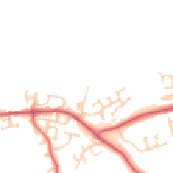 Daytime road noise heatmap for DL14 0JR