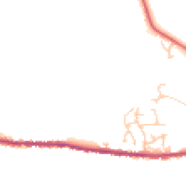 Daytime road noise heatmap for DL14 0QQ