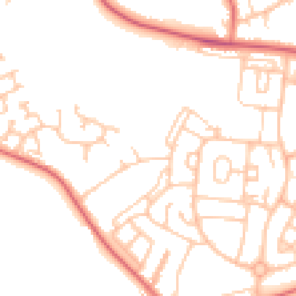 Daytime road noise heatmap for DL14 0QZ