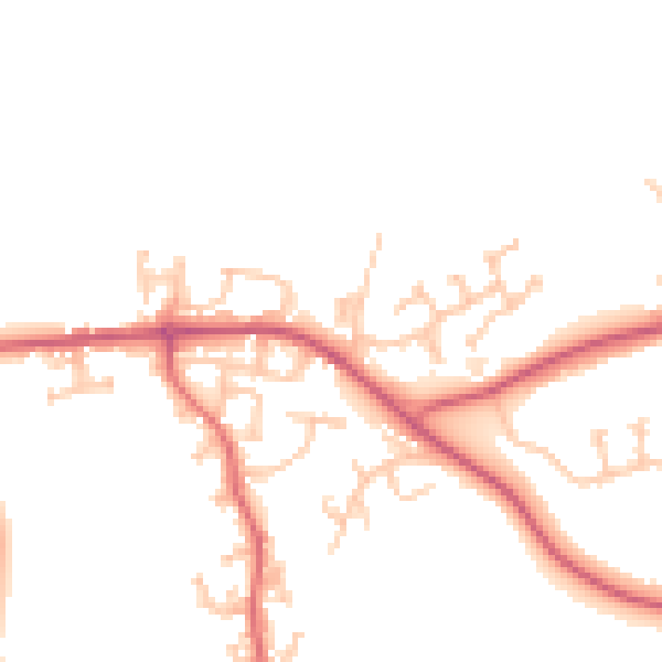 Daytime road noise heatmap for DL14 0TL