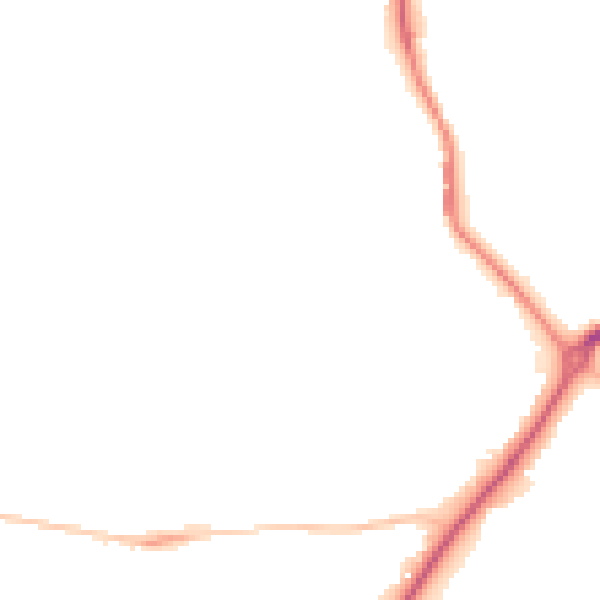 Night-time road noise heatmap for DL14 6HF