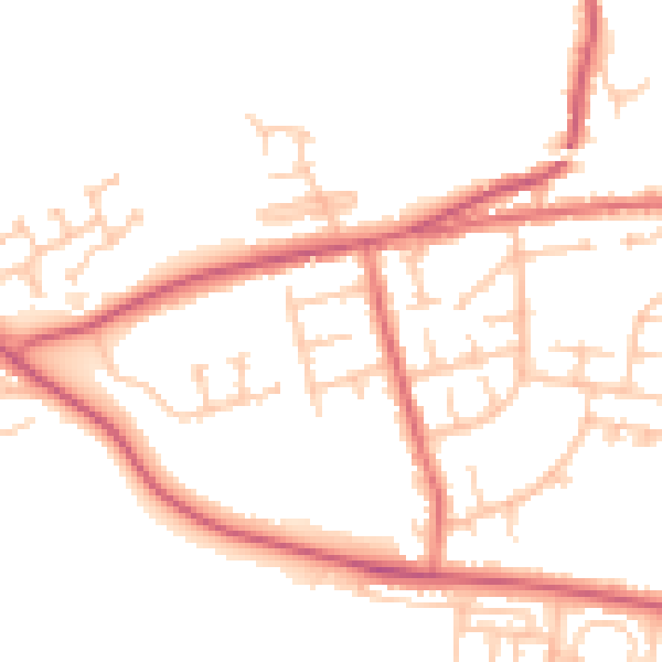 Daytime road noise heatmap for DL14 6NL