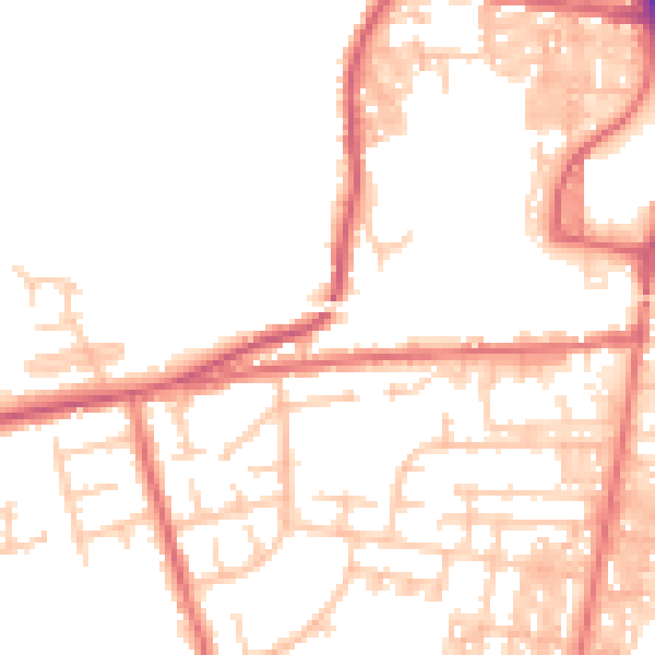Daytime road noise heatmap for DL14 6TT