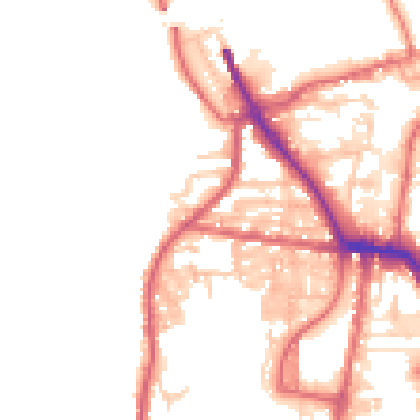 Daytime road noise heatmap for DL14 7QR