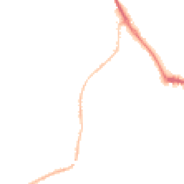 Night-time road noise heatmap for DL14 7RA