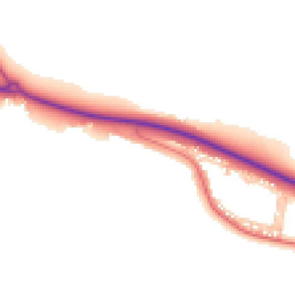 Daytime road noise heatmap for DL14 7RN