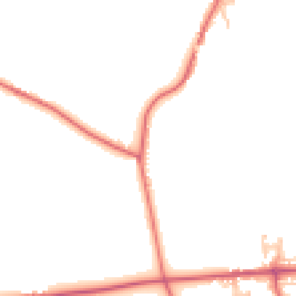 Daytime road noise heatmap for DL14 7SS