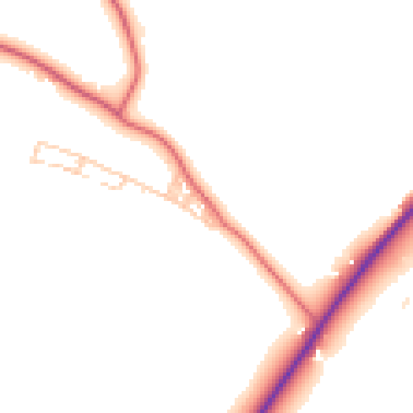 Daytime road noise heatmap for DL14 8AP