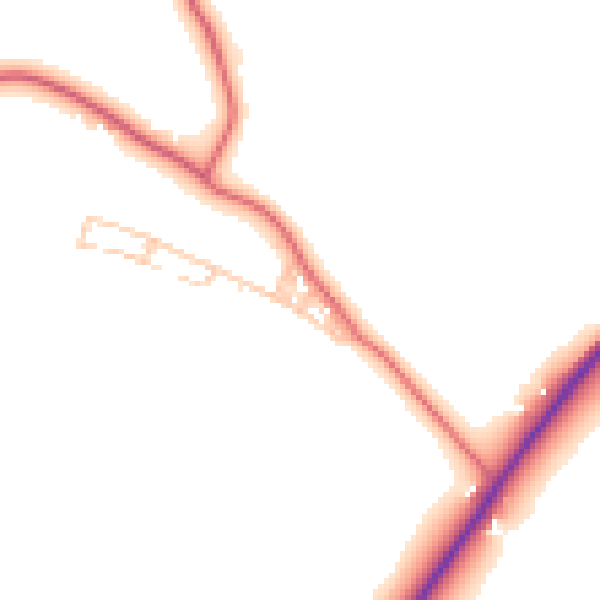 Daytime road noise heatmap for DL14 8AR