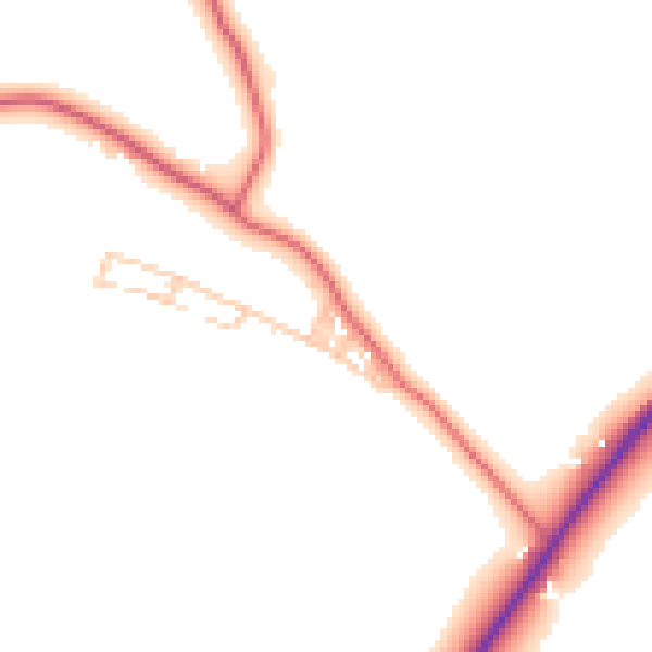 Daytime road noise heatmap for DL14 8AS