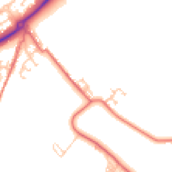 Daytime road noise heatmap for DL14 8BD
