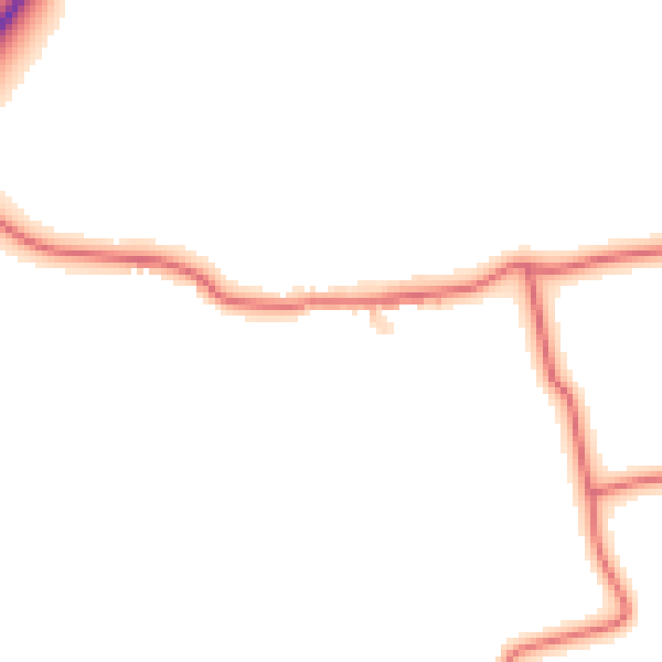 Daytime road noise heatmap for DL14 8DU