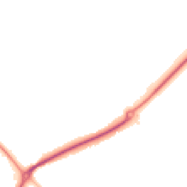 Night-time road noise heatmap for DL14 8EY