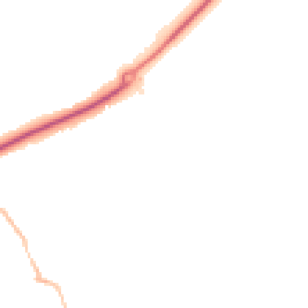 Night-time road noise heatmap for DL14 8EZ