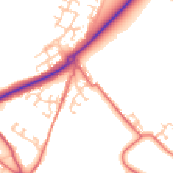 Daytime road noise heatmap for DL14 8FA