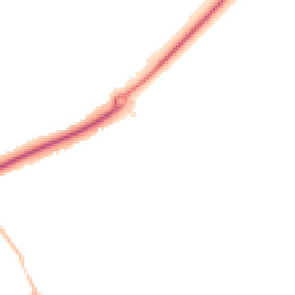 Night-time road noise heatmap for DL14 8FA