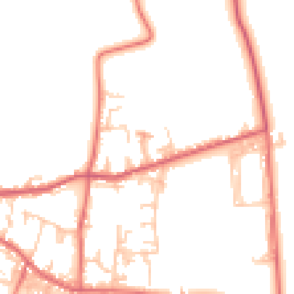 Daytime road noise heatmap for DL14 8HR