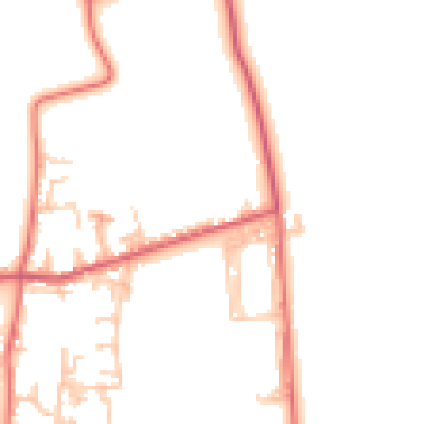 Daytime road noise heatmap for DL14 8HX