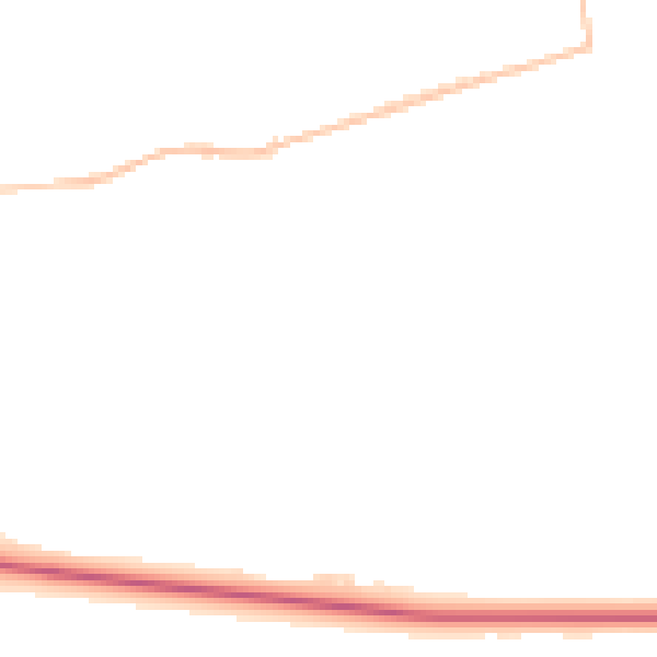 Night-time road noise heatmap for DL14 8LD