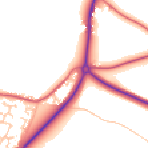 Daytime road noise heatmap for DL14 8QH