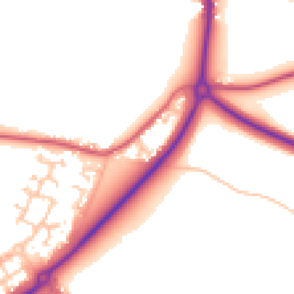 Daytime road noise heatmap for DL14 8QL
