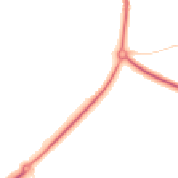 Night-time road noise heatmap for DL14 8QL