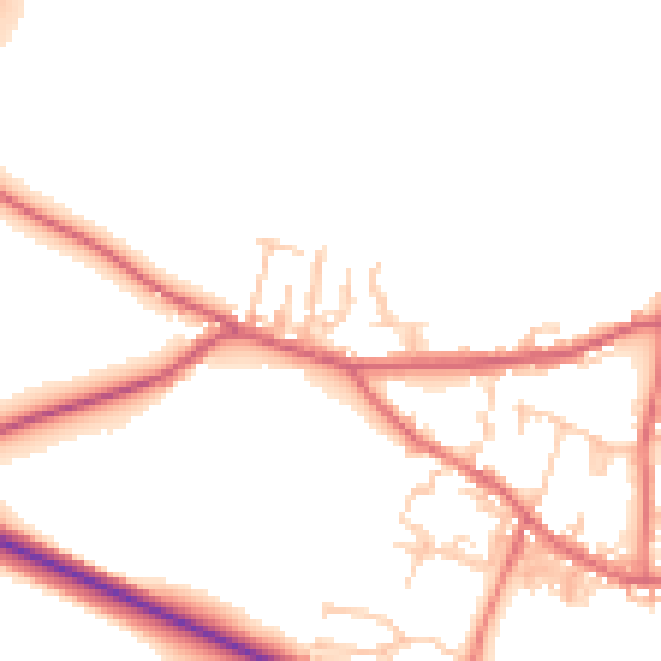 Daytime road noise heatmap for DL14 8QU