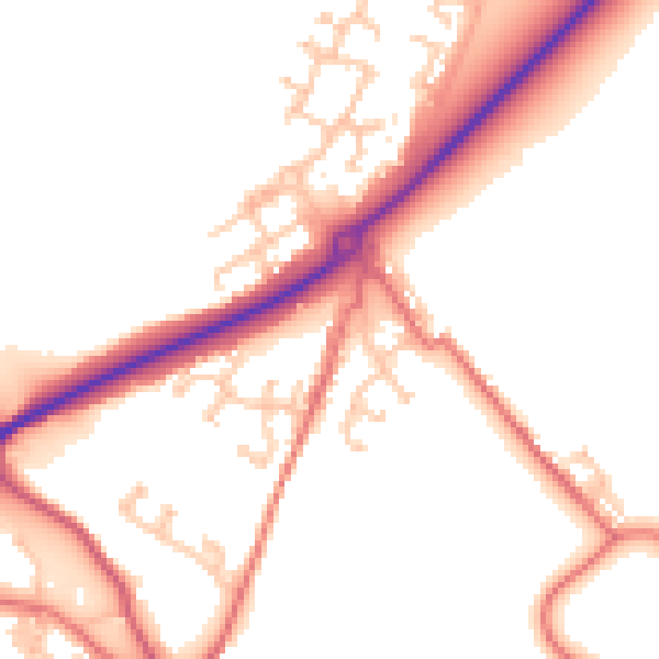 Daytime road noise heatmap for DL14 8RD