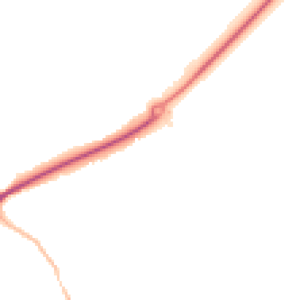Night-time road noise heatmap for DL14 8RD