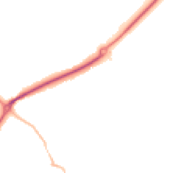 Night-time road noise heatmap for DL14 8SF