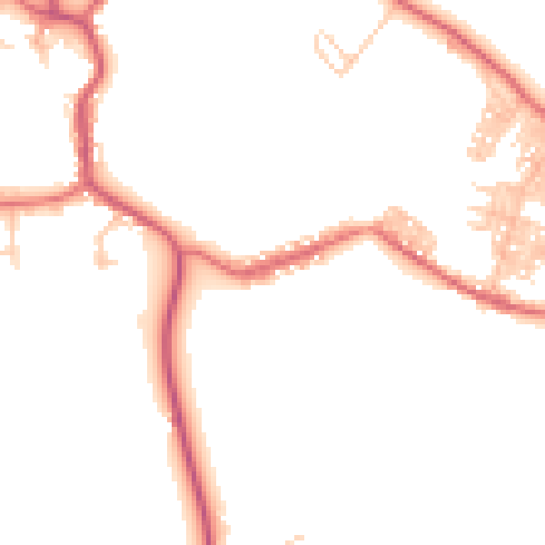 Daytime road noise heatmap for DL14 8SJ