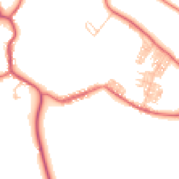 Daytime road noise heatmap for DL14 8SP